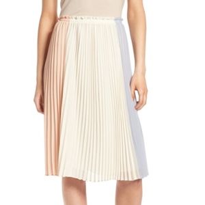 JANE & HUDSON Colorblock Pleat Skirt